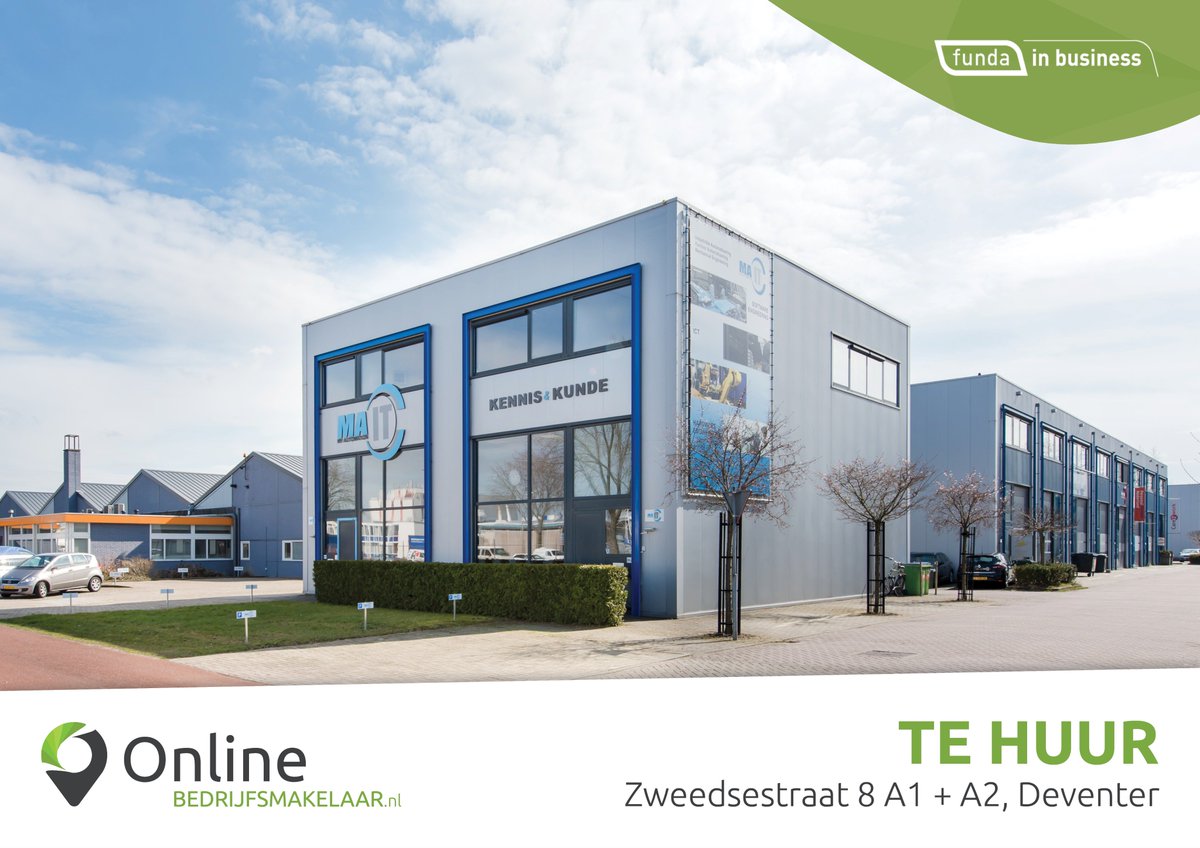 OnlineBOG's tweet photo. Nieuw in de #verhuur! #Deventer ‼️

Op een uitstekende zichtlocatie aan de Zweedsestraat zijn deze moderne en hoogwaardig afgewerkte bedrijfs-/kantoorunits beschikbaar.

https://t.co/XXekeZ8JpM …

Interesse? Neem dan contact op met de Online Bedrijfsmakelaar!
📞 085-0201028 https://t.co/ghU8PjHnnC