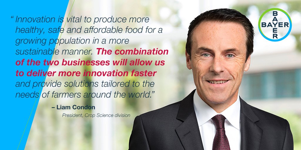 We're creating a leading innovation engine in agriculture with the acquisition of Monsanto expected to be closed on June 7. Read the full press release: media.bayer.com/baynews/baynew…