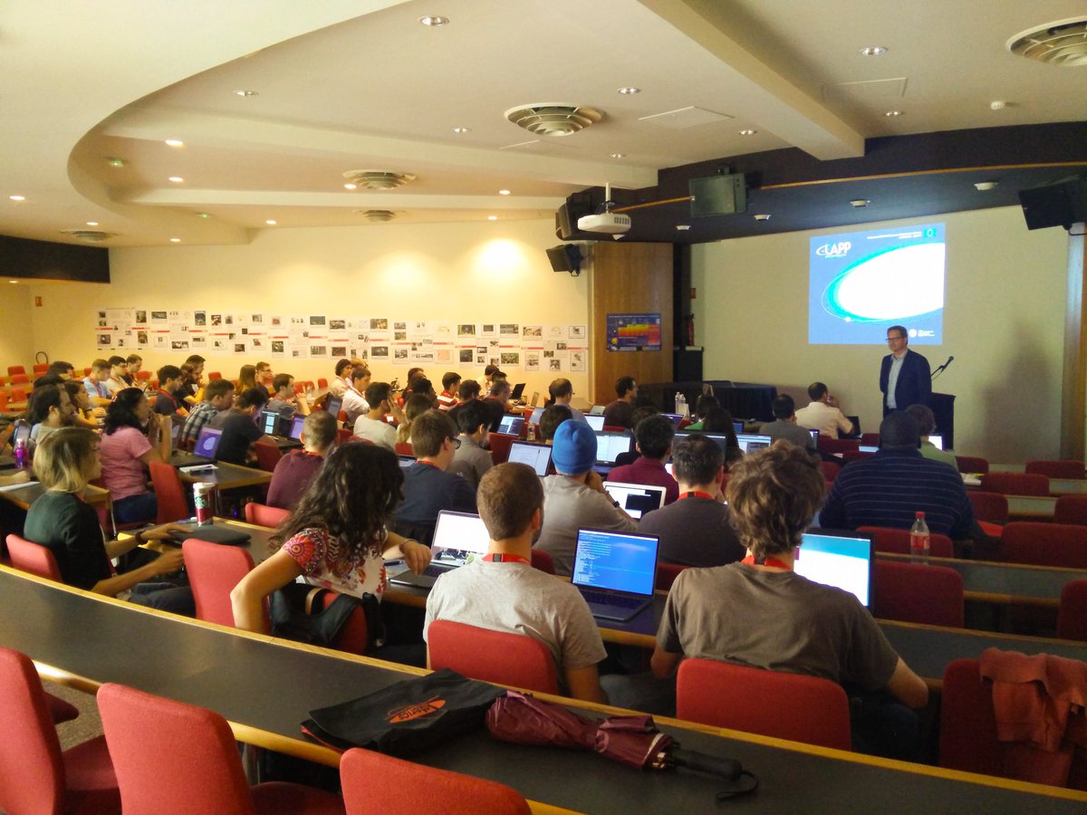 asterics2020's tweet photo. #CNRS-LAPP director @GiovLama delivered a welcome note by introducing participants to #Asterics and #OBELICS at #AOISch. https://t.co/OZBigfUnmI