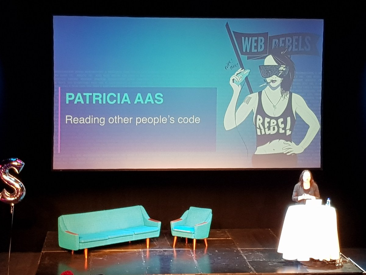 it_vegard's tweet image. Best reason to get up early for the first talk of a conference in years: @pati_gallardo talking about reading other people&apos;s code! #webrebels2018