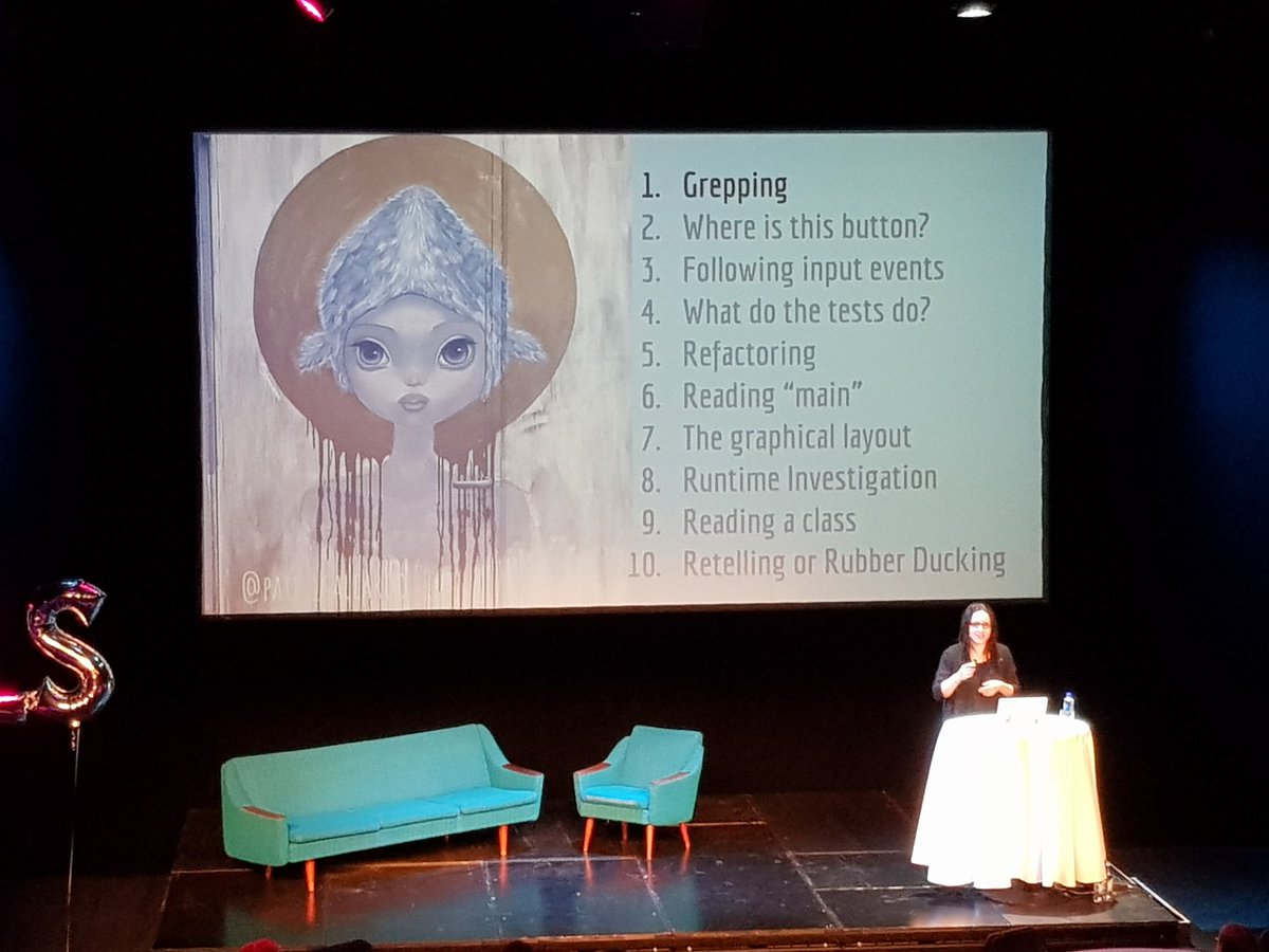 it_vegard's tweet image. Best reason to get up early for the first talk of a conference in years: @pati_gallardo talking about reading other people&apos;s code! #webrebels2018