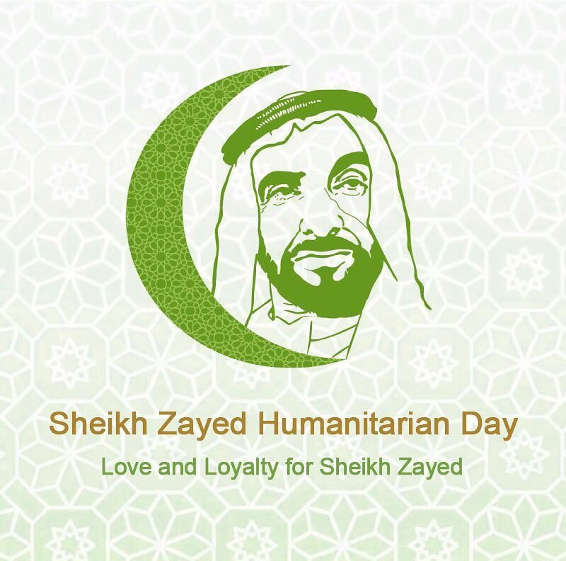 Today marks the Zayed Humanitarian Work Day, a milestone in the history of the UAE, and an occasion to remember the humanitarian achievements of the UAE’s diplomacy and its assistance to the people of other countries. 💚❤️🖤 🇦🇪 
<a href="/hhshkmohd/">HH Sheikh Mohammed</a> @yearofzayed #UAE #efatoora