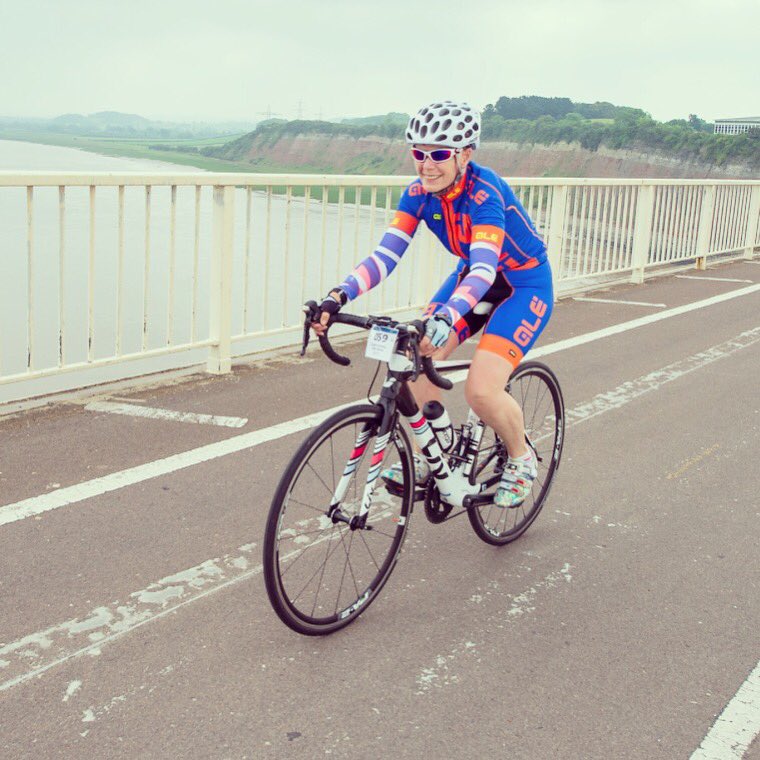 MelanieGraham5's tweet photo. Yesterday I rode across the Severn Bridge in the #severnbridgesportive and loved it #ridelondontraining #cyclist #girlsthatcycle #lovemybike #livenvie https://t.co/e763hQqAjU