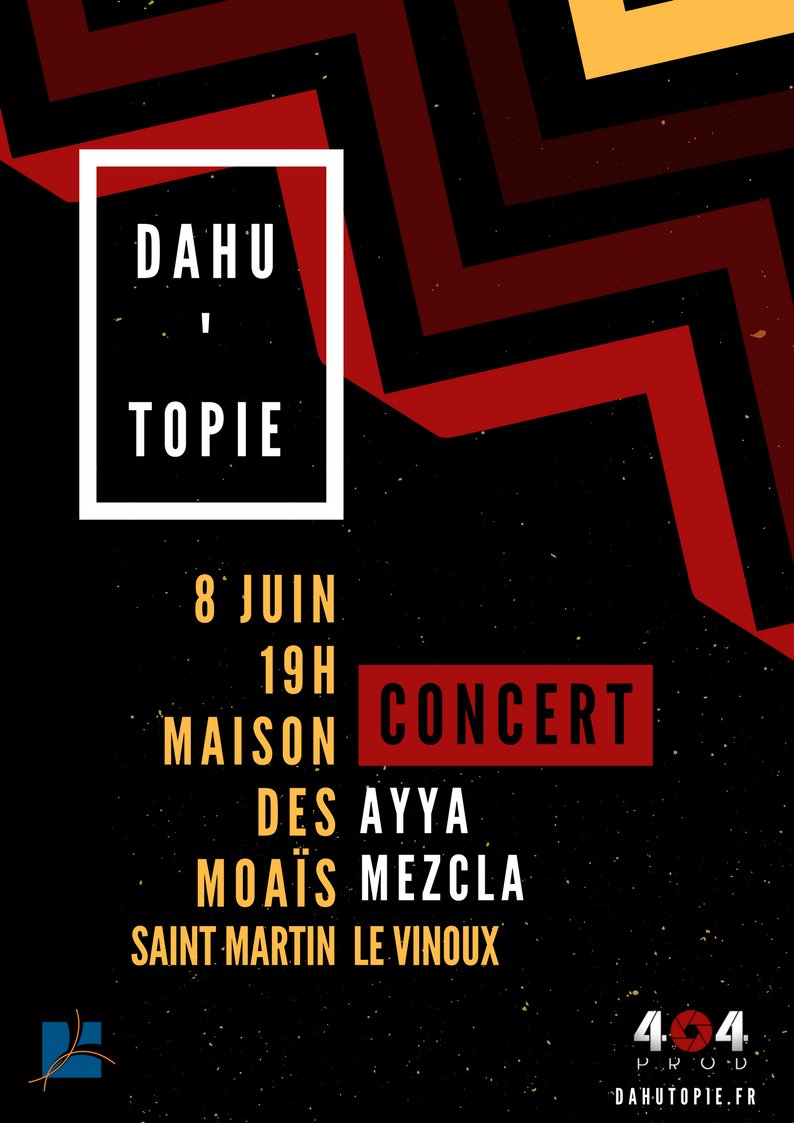 404Prod's tweet photo. [N'OUBLIEZ PAS !]
Dahu'topie #2, c'est ce vendredi 8 juin à partir de 19 heures à Saint Martin le Vinoux ! La musique rock, du monde et la bière de Sassenage vous attendent ;)
#Grenoble #musique #concert
#festival https://t.co/ZM8Xnss7Ur