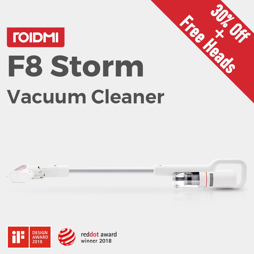 Micro_Novelty's tweet photo. Roidmi F8 Srorm Vaccum Cleaner. Launching on https://t.co/xJEJeEv4Z6 at 23:00 western time today June 1st. Only 200 early birds will get extra 30% off the original price and free anti-mite brush. It is about time to log on https://t.co/1LlFrU2E2B https://t.co/lsARZgUwyr