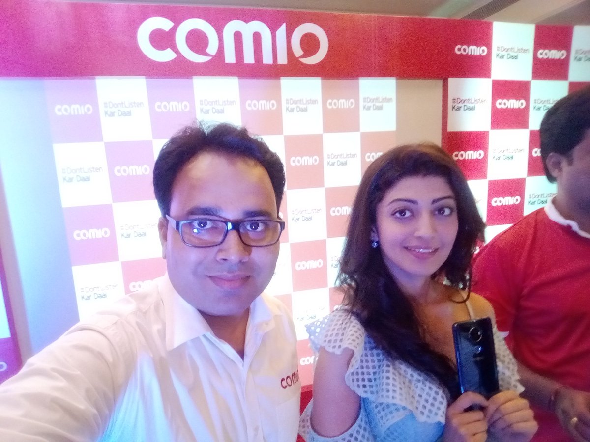 atiwari12in's tweet image. Comio Brand Launched by Beautiful Shinning Star @pranitasubhash at #Hyderabad #NewSmartphone #ComioX1note #comio #DontListen