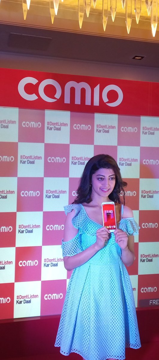 atiwari12in's tweet image. Comio Brand Launched by Beautiful Shinning Star @pranitasubhash at #Hyderabad #NewSmartphone #ComioX1note #comio #DontListen