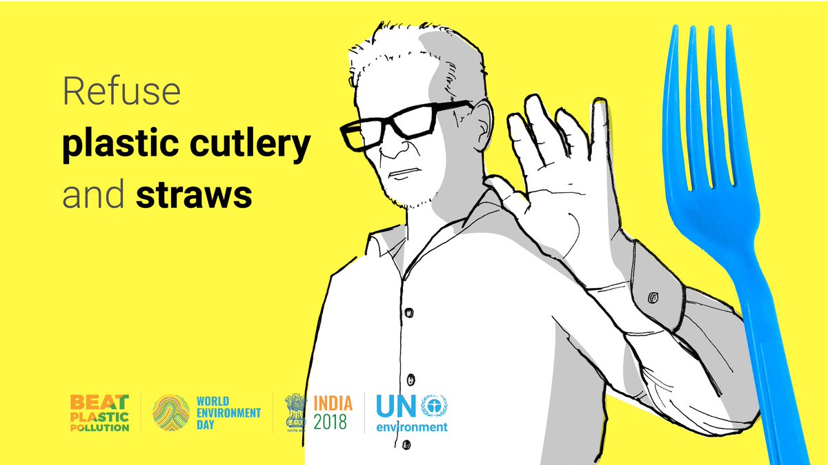 UN Environment Programme (@unep) on Twitter photo You help #BeatPlasticPollution when you refuse plastic cutlery & straws. Explore the extent of the issue & the solutions: bit.ly/2stoBSg #WorldEnvironmentDay You help #BeatPlasticPollution when you refuse plastic cutlery & straws. Explore the extent of the issue & the solutions: bit.ly/2stoBSg #WorldEnvironmentDay