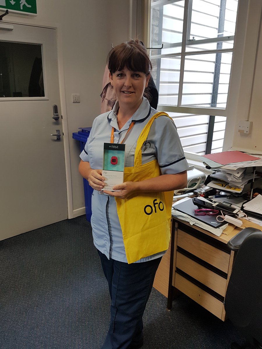 NCHC_EF's tweet photo. Congratulations to Liz on winning the Fitbit Zip fob watch in our recent ofo competition. @NCHC_NHS #WinnerWinnerChickenDinner https://t.co/OEsxi7Urjl