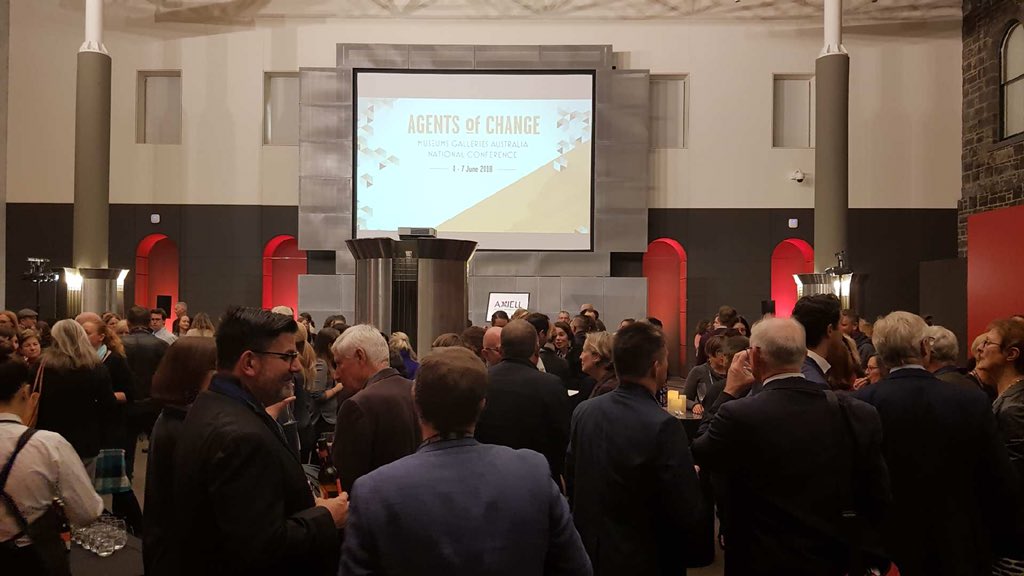 AMaGA_Victoria's tweet photo. We would like to welcome all delegates to the #MGAconf2018. Thank you @katetorney @Library_Vic @cityofmelbourne and @axiellalm for the warm welcome to Melbourne. https://t.co/ma0x5a8ccP