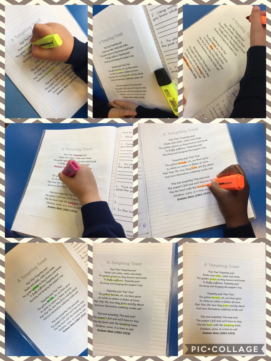 EPSMissMHardy's tweet photo. #GuidedReading in Y3 this morning. We were looking at a #poem about popcorn, thinking about how the poet used imaginative language and then #textmarking to highlight any words we didn't understand. ๐๐๐๐ผ#readingsupportswriting #crosscurricular @Gaynor_Spence @Eastfield_EN3 https://t.co/0HCKWd260J