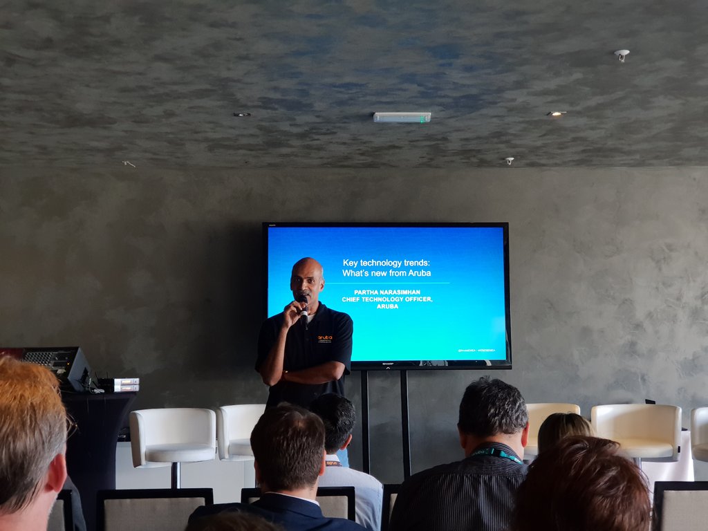 The big question for a vendor like @ArubaNetworks <a href="/ArubaEMEA/">test vulnerability</a> according to CTO Partha Narasimhan: 'How do we build a network that runs forever?' #ATM18EMEA