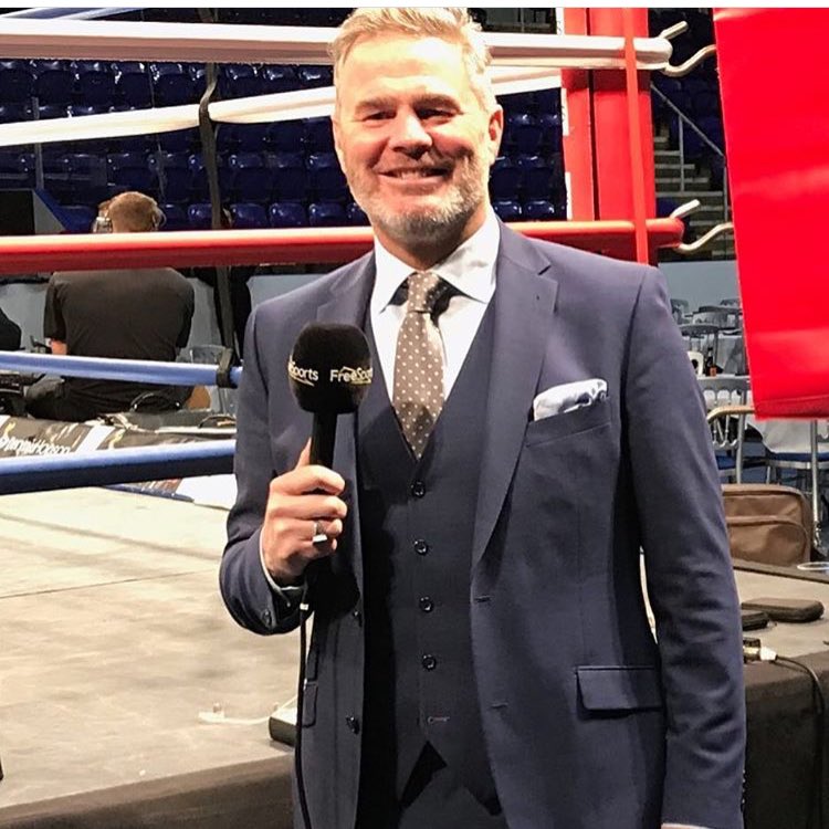 Our client @Glenn_McCrory sharp in <a href="/hawkesbespoke/">hawkesbespoke</a> whilst at the #bellowhaye2 fight, thanks for the pics @talksport