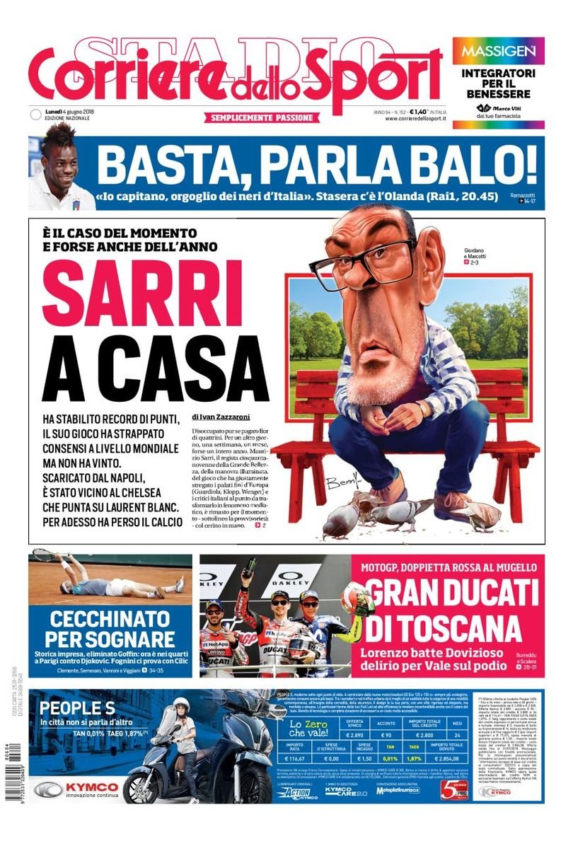 ProTipsterIT's tweet photo. La #rassegnastampa di oggi #4giugno https://t.co/2LNfc69ROy