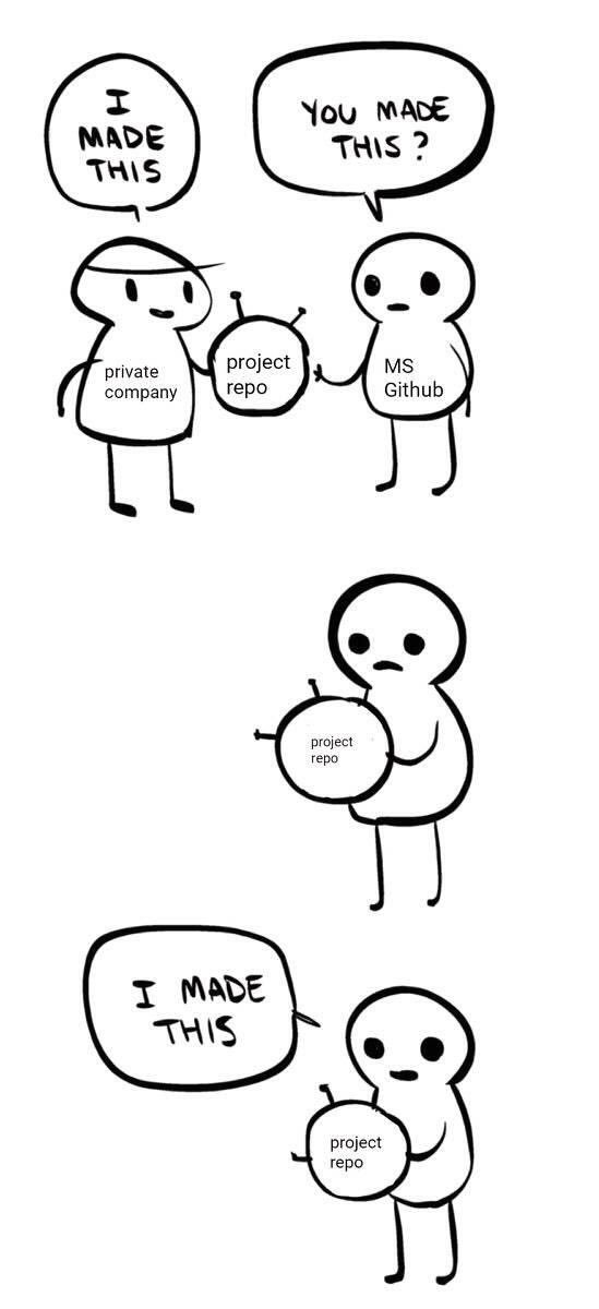 nixcraft's tweet image. Microsoft Github 😂🤣