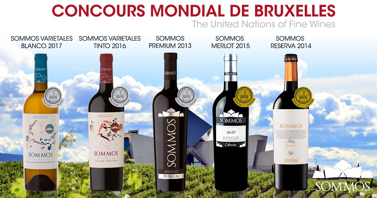 ¡Seguimos de Enhorabuena!
Nuestros vinos SOMMOS Varietales Blanco, SOMMOS Varietales Tinto, SOMMOS Premium, SOMMOS Colección Merlot y SOMMOS Reserva, han conseguido Medallas de Plata y Oro en el Concurso Mundial de Bruselas.
#DisfrutaSOMMOS