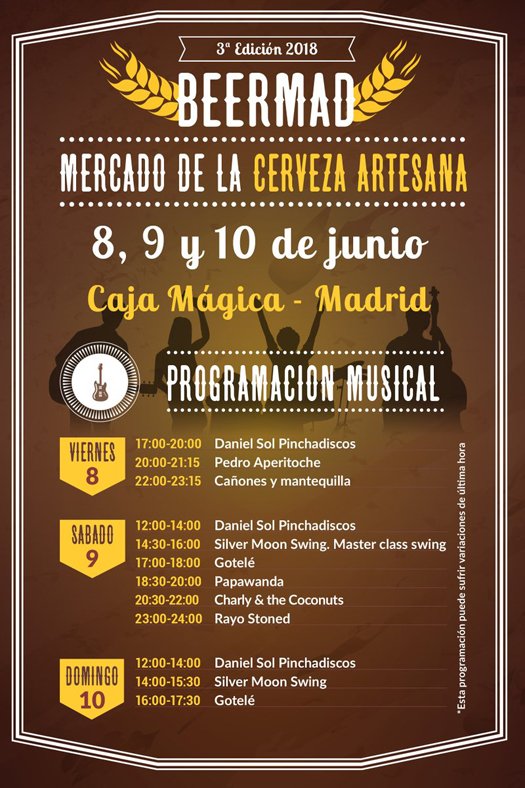Lineamadrid's tweet photo. Podrás conocer algunas de las más apreciadas... 🍺🍻 
«@Beermad_Madrid. Mercado de la #cerveza artesana» en la Caja Mágica 👉 https://t.co/t4S766xoCr
#Beermad https://t.co/iB7JWsfUMt