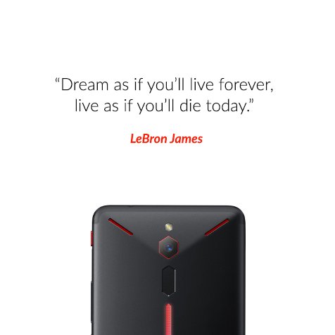 redmagicgaming's tweet photo. “Dream as if you’ll live forever, live as if you’ll die today.” @KingJames #mondaymotivation #nbafinals #gamer https://t.co/nC9rpj2du9