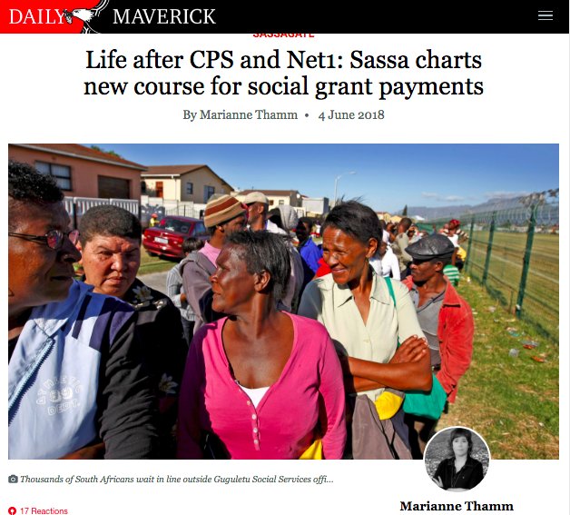 black_sash's tweet photo. #SassaGate: Life after CPS and Net1: #Sassa charts new course for social grant payments https://t.co/Ej0qHCw51D via @dailymaverick | "It’s amazing how traffic seems to flow smoothly when various obstacles are removed from the process." https://t.co/lpz4KZg1eP
