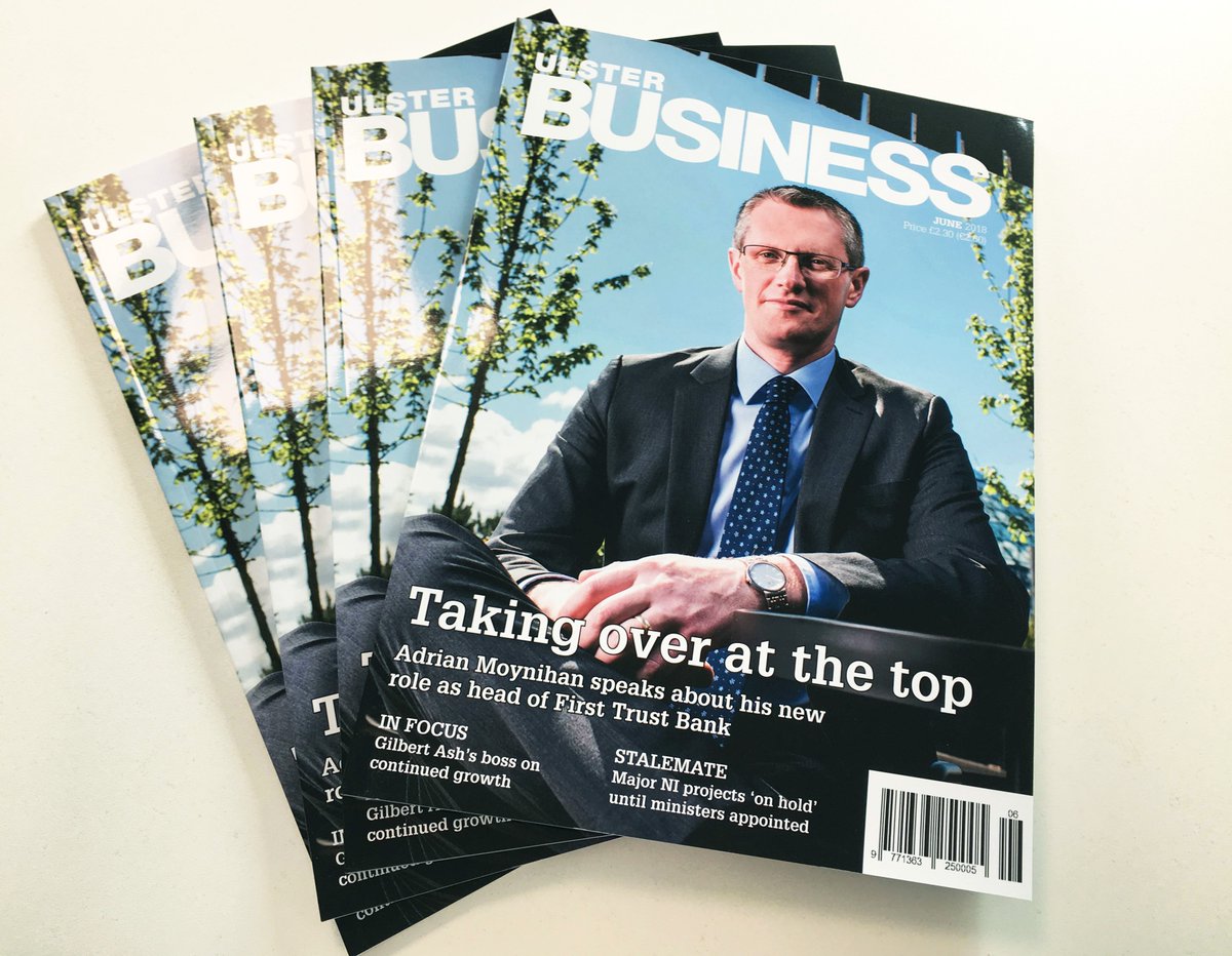 newsmulg's tweet photo. In this month's @UlsterBusiness I speak to Adrian Moynihan about his new role as head of @FirstTrustBank https://t.co/zEeygV0Qm2