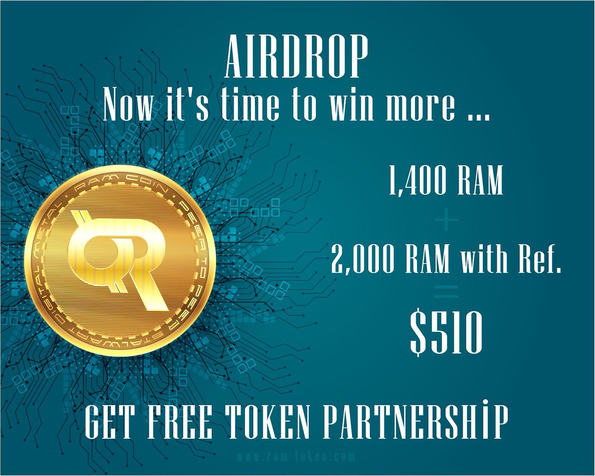 RamToken's tweet photo. #Coins #ico #TokenSales #presale #altcoin #altcoins #tokensale #airdrop #freecoins #freecoin #freetokens #bounty #bountyhunters
👉https://t.co/VYPfEheM9G👈
👉Don't miss👈 https://t.co/O43KoLYGMd