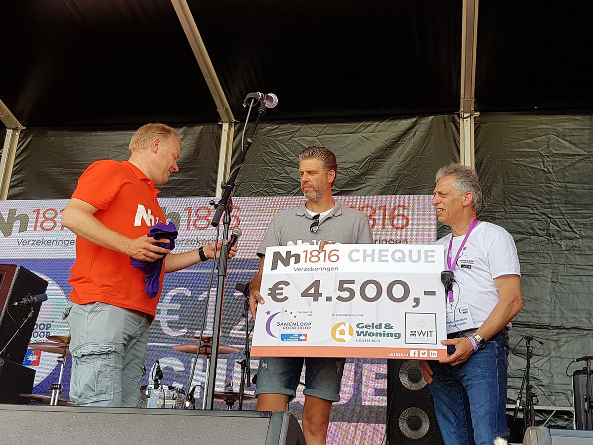Opbrengst Actie Samenloop voor Hoop Veldhoven meer dan € 12.000,=. <a href="/nh1816/">Nh1816 Verzekeringen</a> en #KantoorDeWit en alle mensen die hebben meegedaan bedankt!. Zie geldenwoning.nl/opbrengst-same… voor de winnnende lotnummers.