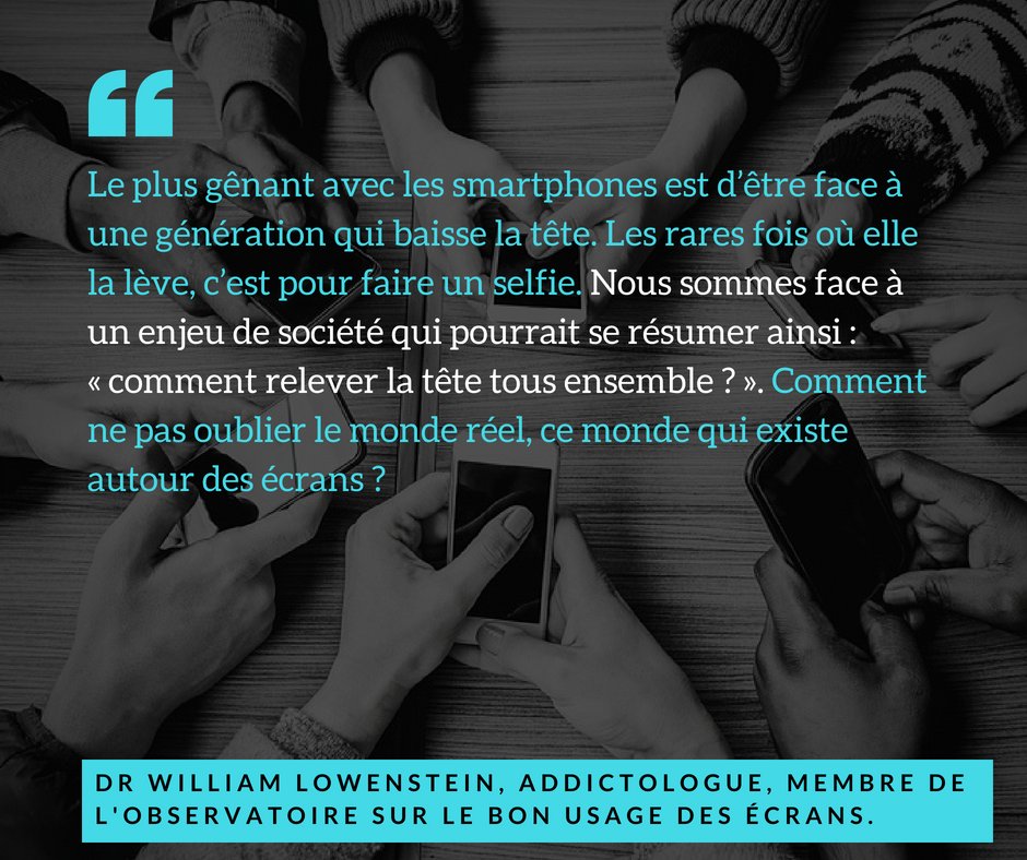 Uzivatel Campagne D Information Sur Le Bon Usage Des Ecrans Na Twitteru La Citation Du Jour Du Dr William Lowenstein Docteurlowe Membre De L Observatoire Sur Le Bon Usage Des Ecrans