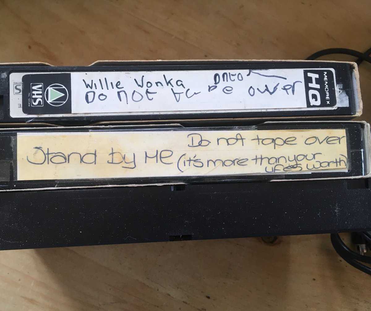 TheLadyWadders's tweet image. #childofthe80s #vhsprotection #bitharsh #standbyme #williewonka