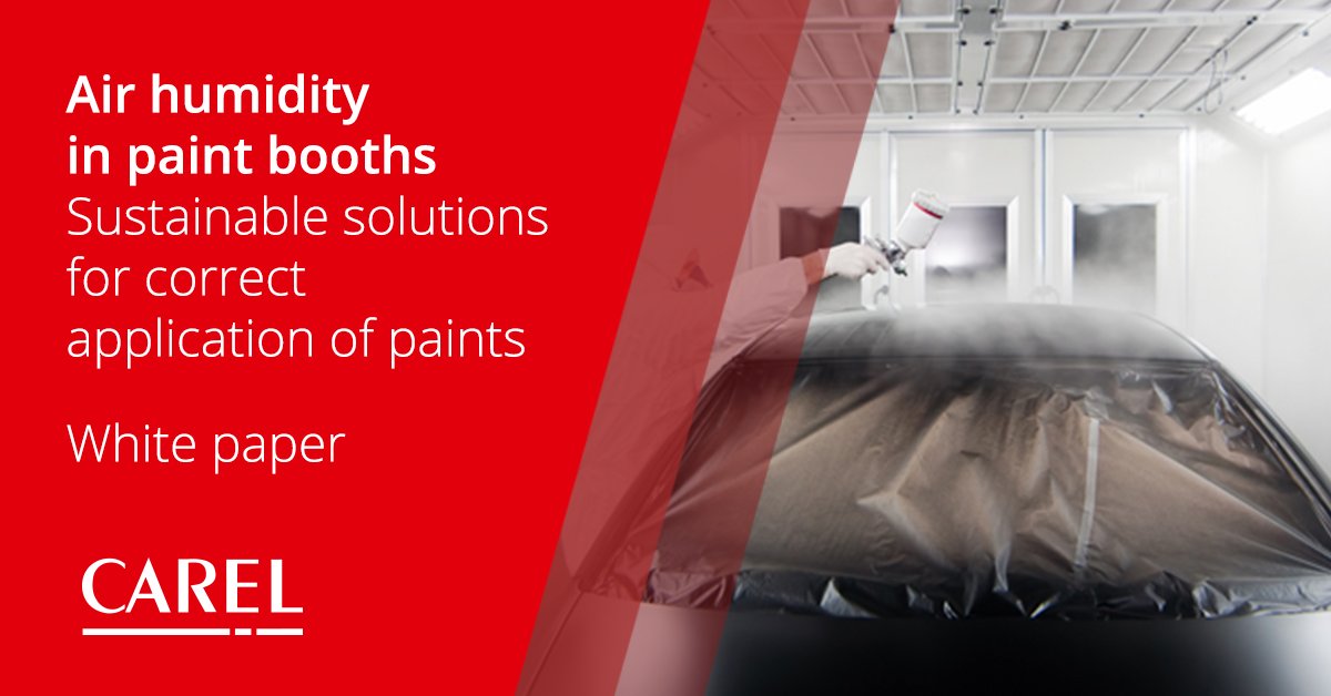 CAREL_group's tweet photo. Did you know that a #paintbooth requires precise #humiditycontrol to avoid defects on the coating? Read our white paper on #humiditycontrol in #paintbooths https://t.co/rpSvu0C0JY
#CARELknowledge https://t.co/bVO2ntSW00