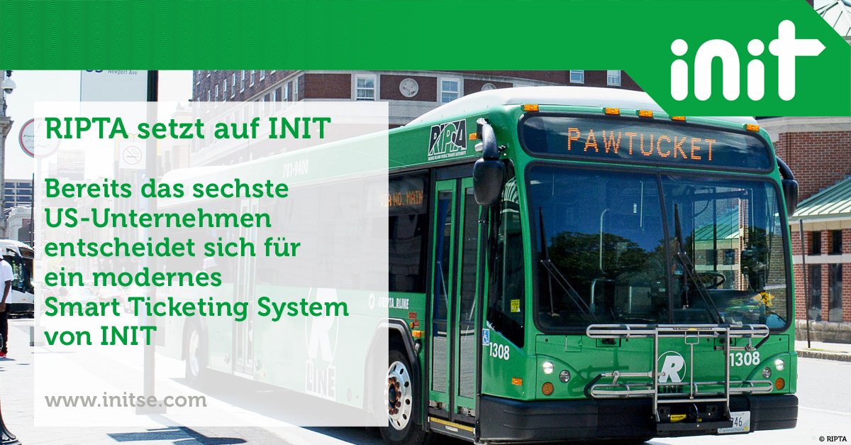 INIT_de's tweet image. Bei der Wahl des richtigen Partners für die Erneuerung ihres Cash- und #Smartcard-basierten #Ticketingsystems entschied sich das #Verkehrsunternehmen #RhodeIsland Public Transportation Authority für INIT. Erfahren Sie mehr unter: initse.com/dede/news-even…