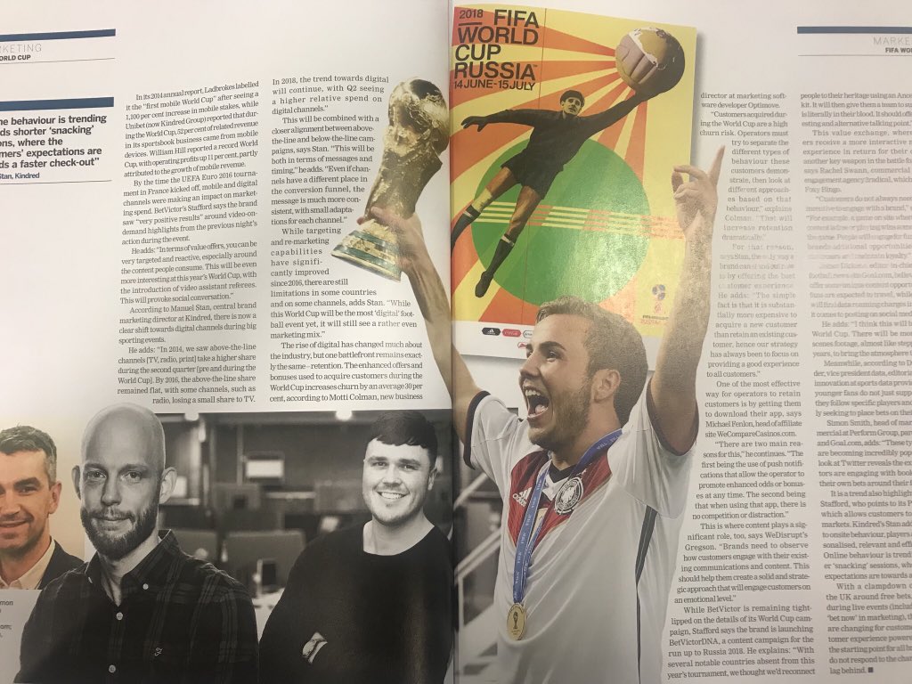 We spotted our very own <a href="/WeDisruptJames/">James Gregson</a> in <a href="/GamingIntell/">Gaming Intelligence</a> talking #MarketingStrategy during the #WorldCup2018 ⚽️