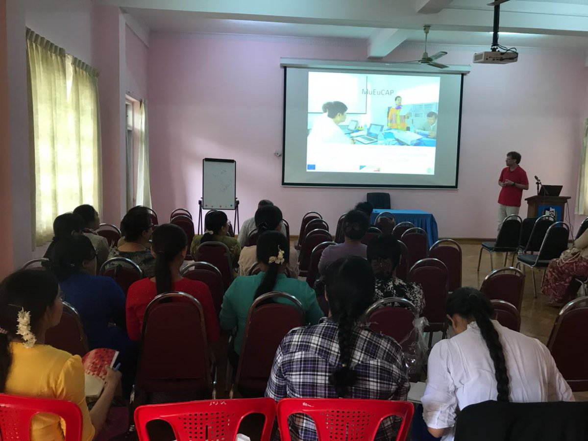 MuEuCAP1's tweet photo. Swen Renner has just returned from Mandalay University. Here he focused on the 'needs assessment' workshops, which will take place in Yezin, Mandalay and Myeik in July. 'Needs assessment' includes curriculum, technical training, and equipment needs for the Myanmar universities. https://t.co/Tz2CjovzcI