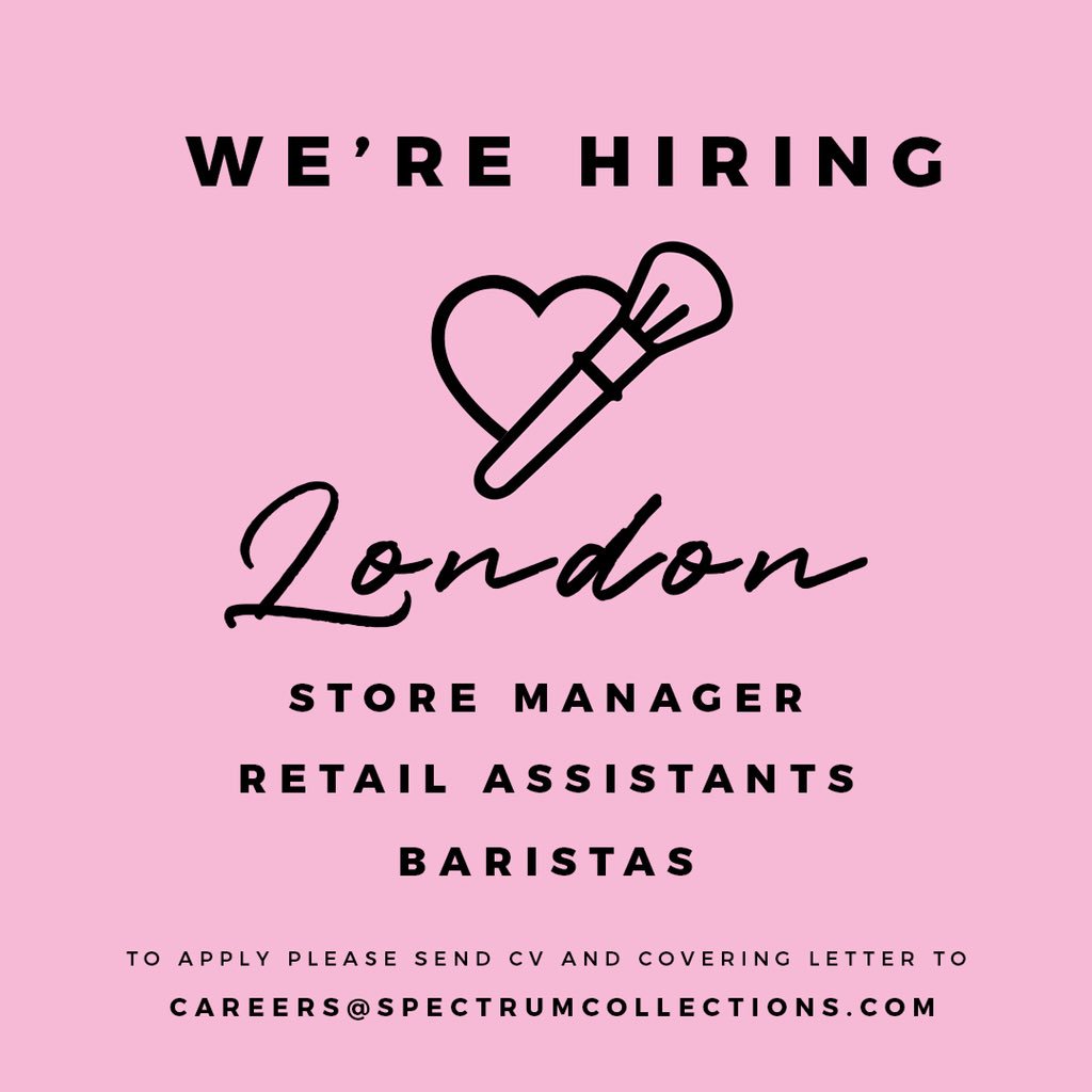 Spectrumbrushes's tweet image. London babes!! Are you ready to join our Spectrum Squad?! 💕🇬🇧 We’re opening our first retail store on Carnaby St this July and need some merbabes! 🐬 email your CV and covering letter to careers@spectrumcollections.com 💌