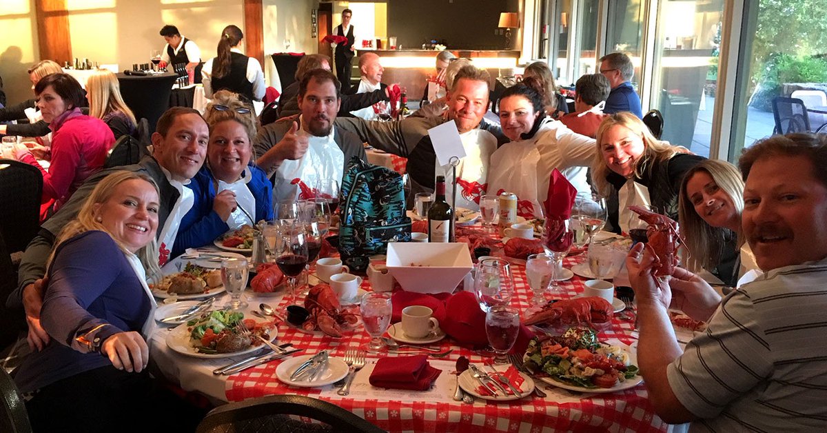 thederrickclub's tweet photo. Our annual Golf & Lobster Fest took place on Friday. Over 170 people enjoyed 9 holes followed by a delicious steak & lobster meal! A big thanks to Mother Nature for holding off on the rain and kudos to the entire F&B team! #GolfandLobster #DerrickEvents #YEGfood https://t.co/9DubBW1c4A