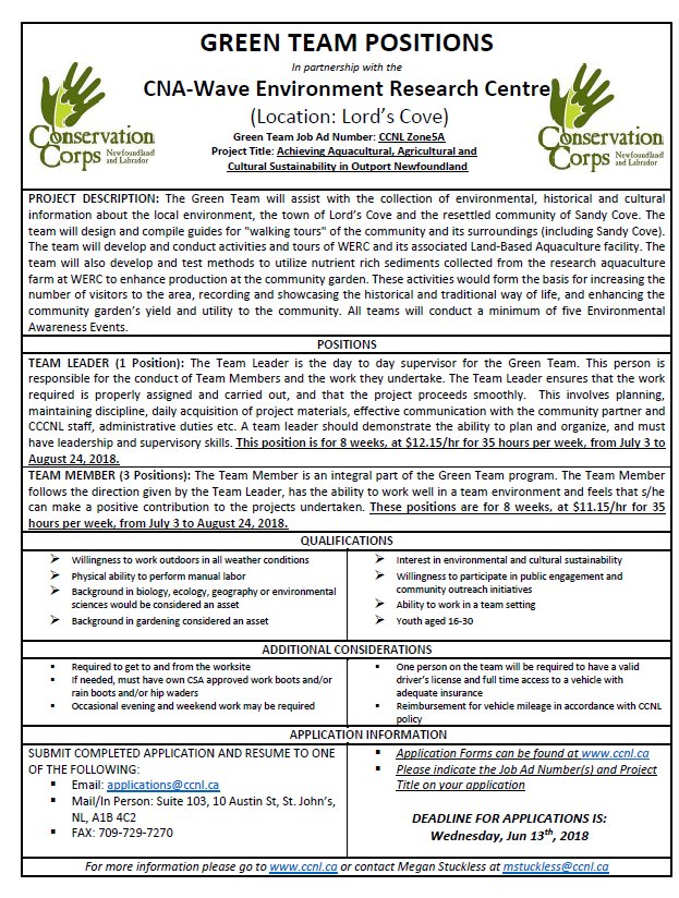 CNAwerc's tweet photo. A really great summer job for the right people..... https://t.co/si3YmU1qP5
