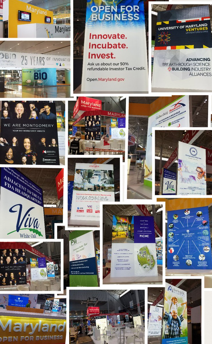 judycostello's tweet photo. .#MarylandPavilion #BIO2018 coming together..Great work on design and structure by Cloud9 group and @MDBiz team!
.@BioHealthInnov @think_moco @RockvilleREDI @montgomerycoll @emergentbiosolu @UMVentures @JHUBME @GrowGburg https://t.co/udF8gcbkT4