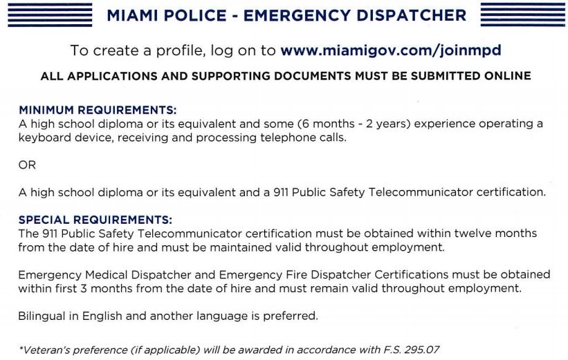 Miami Police Hiring!
