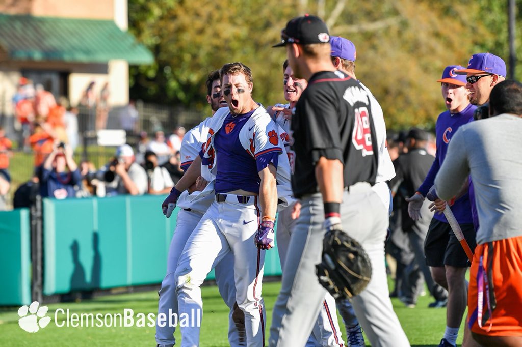 Wharton_Drew's tweet photo. Best 4 years of my life and I wouldn’t trade it for the world. Ever since I was 10 years old it was my dream to play baseball at Clemson and wear the orange and purple. Thanks for the memories @ClemsonBaseball and glad to be a part of Tiger Nation forever. #GoTigers https://t.co/ROiQJb6cka