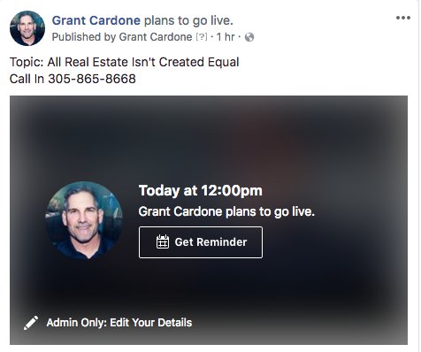 GrantCardone's tweet photo. Tune in at 12pm EST for my Real Estate Investing Show Live on https://t.co/A2TlU6fd84
#REI #CardoneZone https://t.co/w5C7e6CU9T