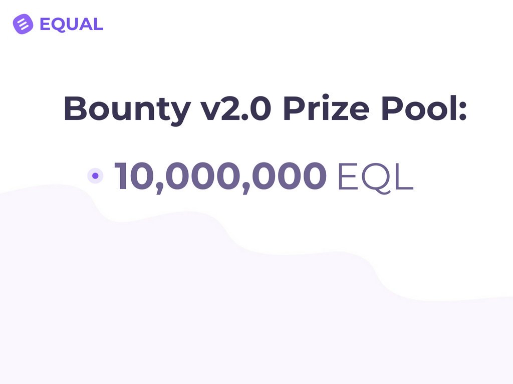Ciao_Belli111's tweet photo. The #EQL Bounty Campaign v2.0 is LIVE!!! 10M #BountyPool!
Hurry up and jump in the #BountyCampaign!
https://t.co/Yrr9IEIVnW

✅#Signature and #Translation #Campaign!
✅#Youtube video #Contest
✅#Blog &amp; #Article #Rewards
✅#EQLotto #Trivia and much more

Stay tuned!➡️@EqualToken https://t.co/H4mAZTlbY4