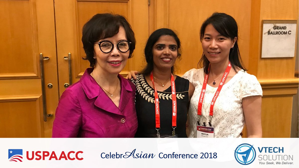 vTechSolusnInc's tweet photo. Thank you Susan Au Allen USPAACC &amp; Mihyun (Claire) Yun from the USPAACC team for this opportunity &amp; honor at USPAACC CelebrAsian conference 2018. We look forward to our continued partnership. #FAST100 #CELEB18 #Conference #SupplierDiversity https://t.co/OzrYIWHU3M