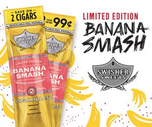BuitragoCigars's tweet photo. Save 45% on Swisher Sweets Cigarillos Foil Packs, #EncoreEdition Banana Smash blend - shop now! https://t.co/PlyefuPqgF #SwisherSweets #cigarillos #BuitragoCigars https://t.co/xgtkZMHlyg