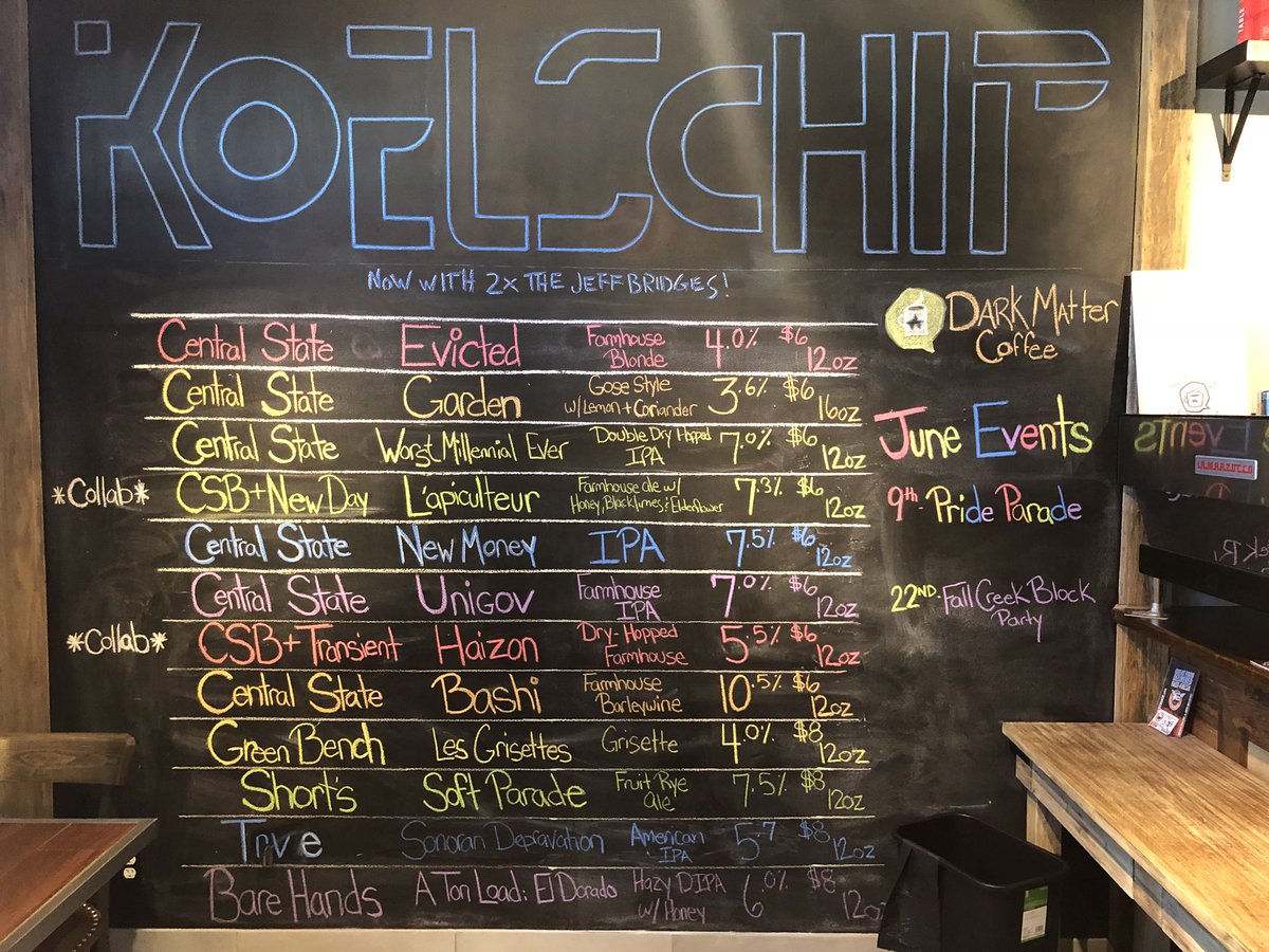 properpour's tweet photo. First clean over @TheKoelschip this morning! Dig this tap list. https://t.co/UKYmtNlY90