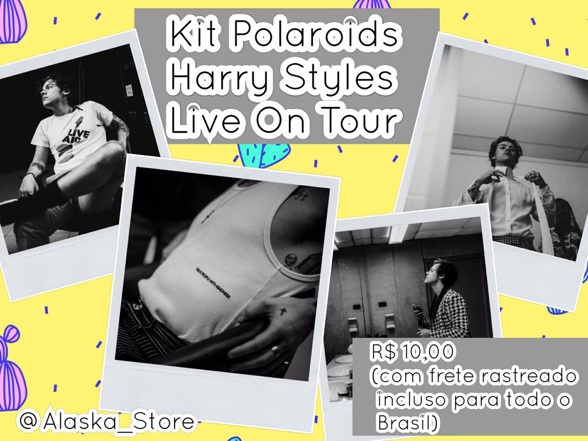Alaska__Store's tweet image. 🌸💚 KIT HARRY STYLES - LIVE ON TOUR💚🌸

{ 📸 } 4 Polaroids (tamanho grande)
{ 💵 } R$ 10,00
{ 🏦 } Pagamento por depósito bancário 
{ 📞 } Dúvidas e compra pela DM 
{ 🚚 } Frete rastreado incluso