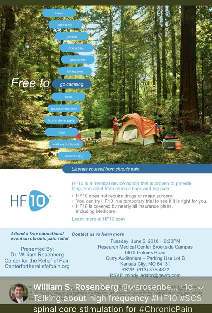 mindy1973's tweet photo. #HF10 #backpain #chronicpain #freeevent #KansasCity #Health #wellness #qualityoflife #painrelief 
Don’t miss this event! June 5 2018 ~ 630 pm at Research Brookside Curry Auditorium / details attached. https://t.co/dH0oBePSLe