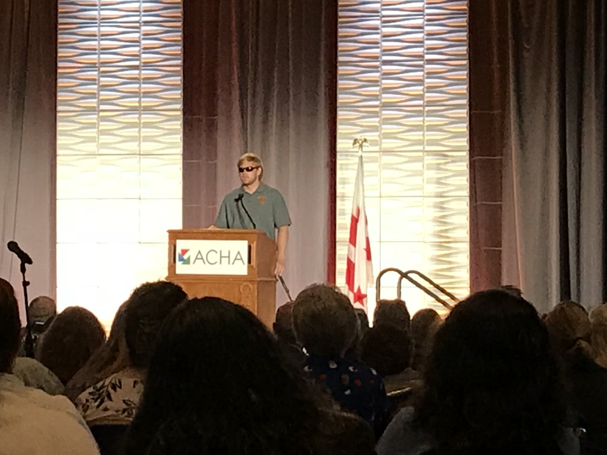 __SOTR__'s tweet photo. Over the Weekend: @JakeOlson61 delivering closing #keynote for #ACHA2018 @ACHA_Tweets (photo cred. @VanessaBrittoMD) https://t.co/NOBVvb1I7F