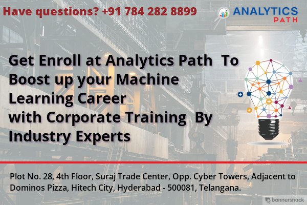 rickymorgan654's tweet image. Analyticspath Provides Best Corporate Training
For Registration:bit.ly/2HhijdG
For More Information:bit.ly/2svegFY
#Artificalintelligence #Machinelearning#DeepLearning #DeepLearningwithTensorFlow #BigDataAnalyticsTraining