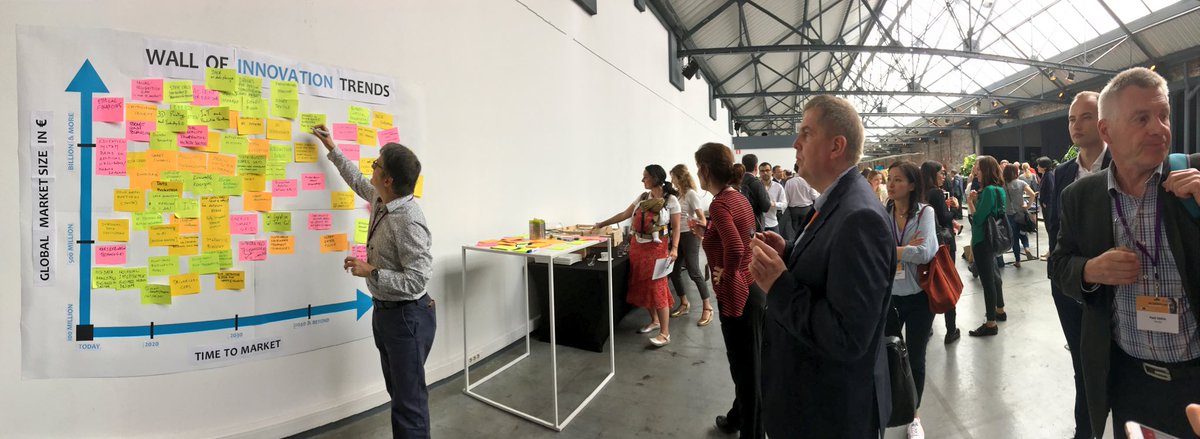 bertrandwert's tweet photo. Wall of #innovation trends is almost full here at @H2020SME #EIC expert day in Brussels with 250 evolution experts of #SMEinstrument programme coming from all over Europe🇪🇺
Pass by and add your trend as @lnenci just did with #EthicalFinancing✅ https://t.co/aDJyVLpbII