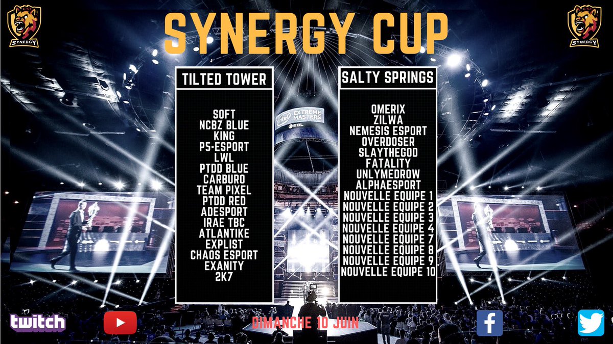 SNGEsport's tweet photo. 🏆 SUNERGY CUP 🏆
Voici les classements définitifs ! Rdv dimanche 10 juin pour les qualifiés et rdv demain 20:00 sur discord pour les inscriptions : https://t.co/fTnTlrAVso #SYNERGYCUP https://t.co/n2NE8RCxhQ