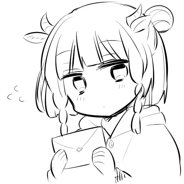 以前こんなヤギ女の子のお話漫画を描いたなあと落書き 